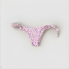 Women's Pink Floral Bikini Bottom, Cute with Side Ties, Zaful, New Size 6/Medium
