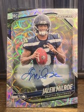 JALEN MILROE 2025 PANINI PRIZM ROOKIE CHOICE SCOPE RC AUTO /100 SEATTLE SEAHAWKS
