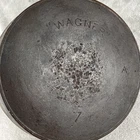 Early Wagner Cast Iron #7 Arc Logo Skillet with heat ring and A maker's mark