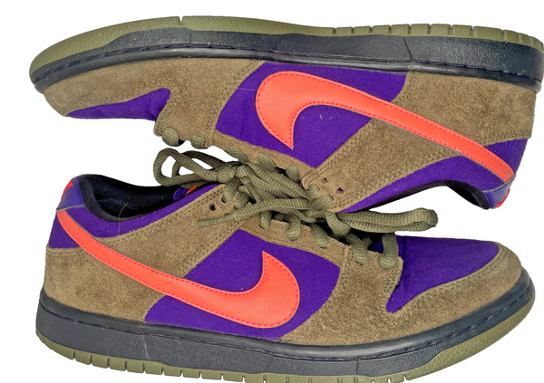 RARO Nike Dunk Pro SB Low Oliva Medio Rojo Atómico (2013) Talla 8 Hombre 4