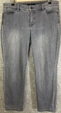 TALBOTS Women  s Denim Jeans 10 Petite 10P Stretch Blue 5 Pocket Slim Ankle