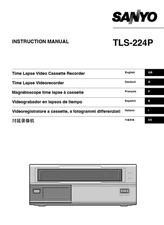 Sanyo TLS-224P Time lapse VCR Recorder Original Service User Instruction Manual