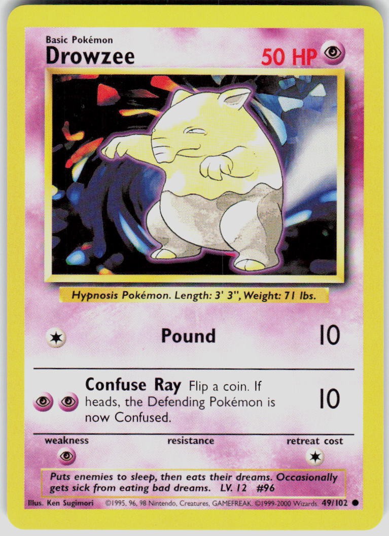 Drowzee 049/102 Base Set Pokemon