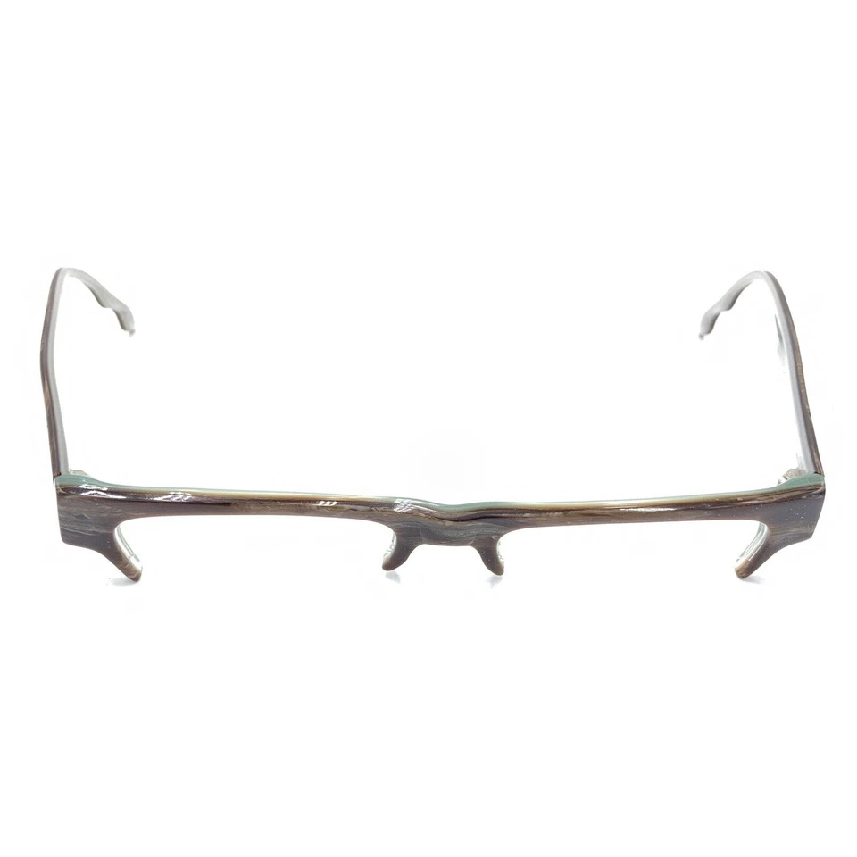 Anne Et Valentin Mutant 00D Brown Woodgrain Half Rim Eyeglasses Frames France - Image 2 of 4