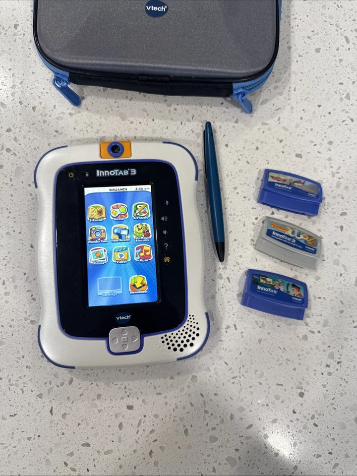 Tested Vtech Innotab 3 Tablet Game Cartridge Case and Power Supply With 3 Games! - Image 2 of 4