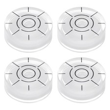4pcs Round Bubble Level 32x12mm Mini Circular Precision Spirit Levels, White