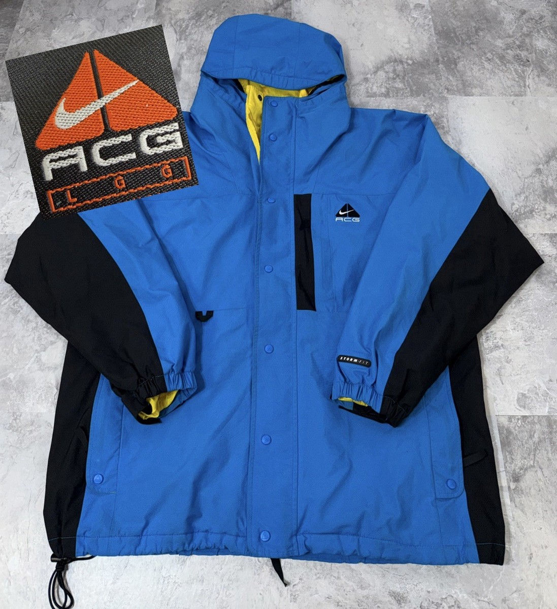 VINTAGE 1997 NIKE ACG BLUE STORM FIT HOODED WINDBREAKER JACKET 90s VINTAGE 1997 NIKE ACG BLUE STORM FIT HOODED WINDBREAKER JACKET 90s