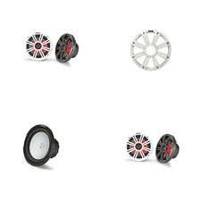 Kicker Marine 2 45KM654L 6.5"  45KMF104 w/ White Grill, LED Marine Audio U...