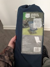 TIMBER RIDGE Ultralight High Back Folding Camping Chair Lightweight Compact Blue
