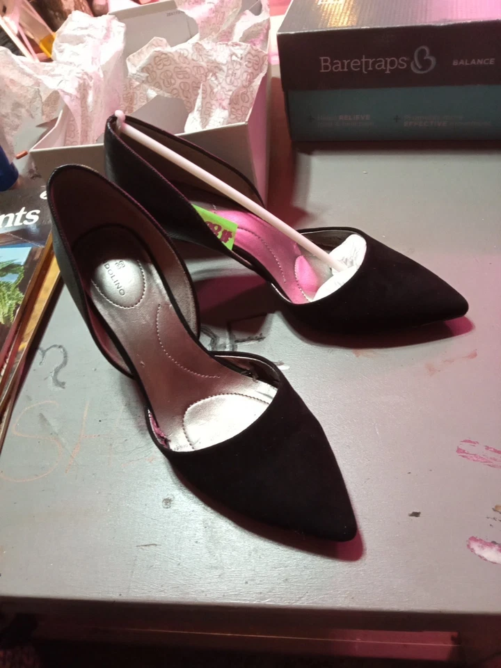 BANDOLINO MILADY LEOPARD FUR OVAL TOE SLINGBACK SANDALS HEELS BOW VAMP Sz 7M EUC - Image 2 of 4