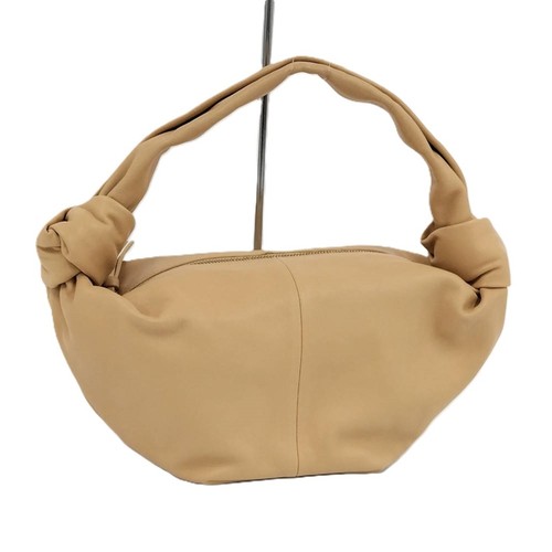 Bottega Veneta double knot handbag leather beige Used SKAI-0