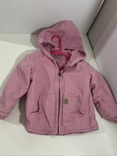 Carhartt Pink Coat Toddler Girls Size 2T Hood...