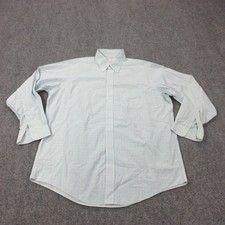 Brooks Brothers Shirt Mens 16.5 34/35 Blue Check Classic Fit Non Iron Cotton