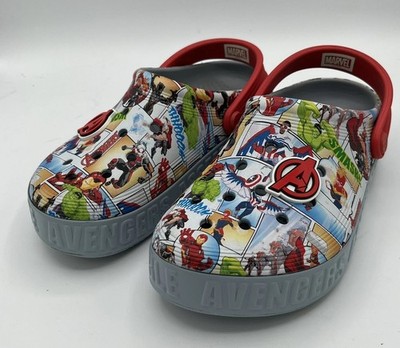 Crocs Avengers Off Court Clog Shoes size 2 Junior/Youth NWOT