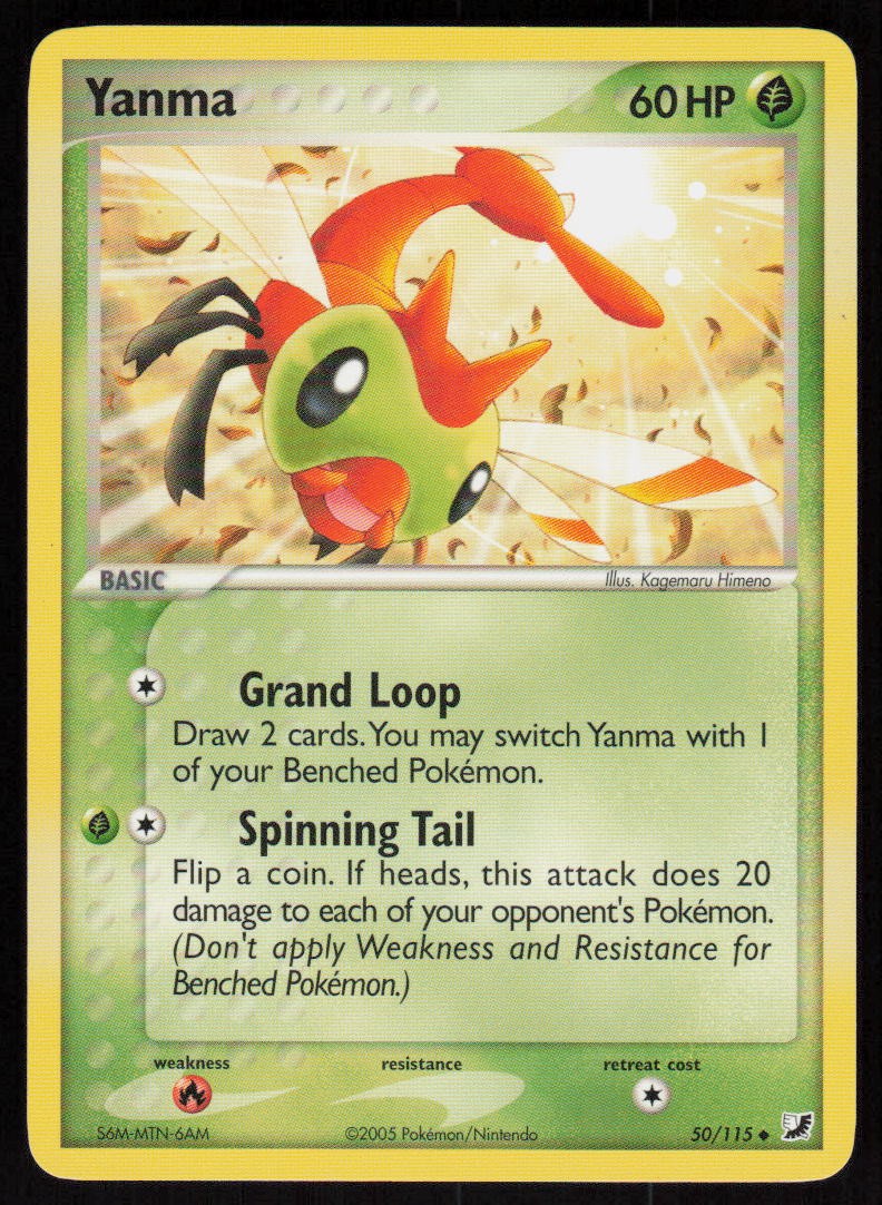 Yanma 50/115 Normal: Unseen Forces Pokemon TCG Lightly Played