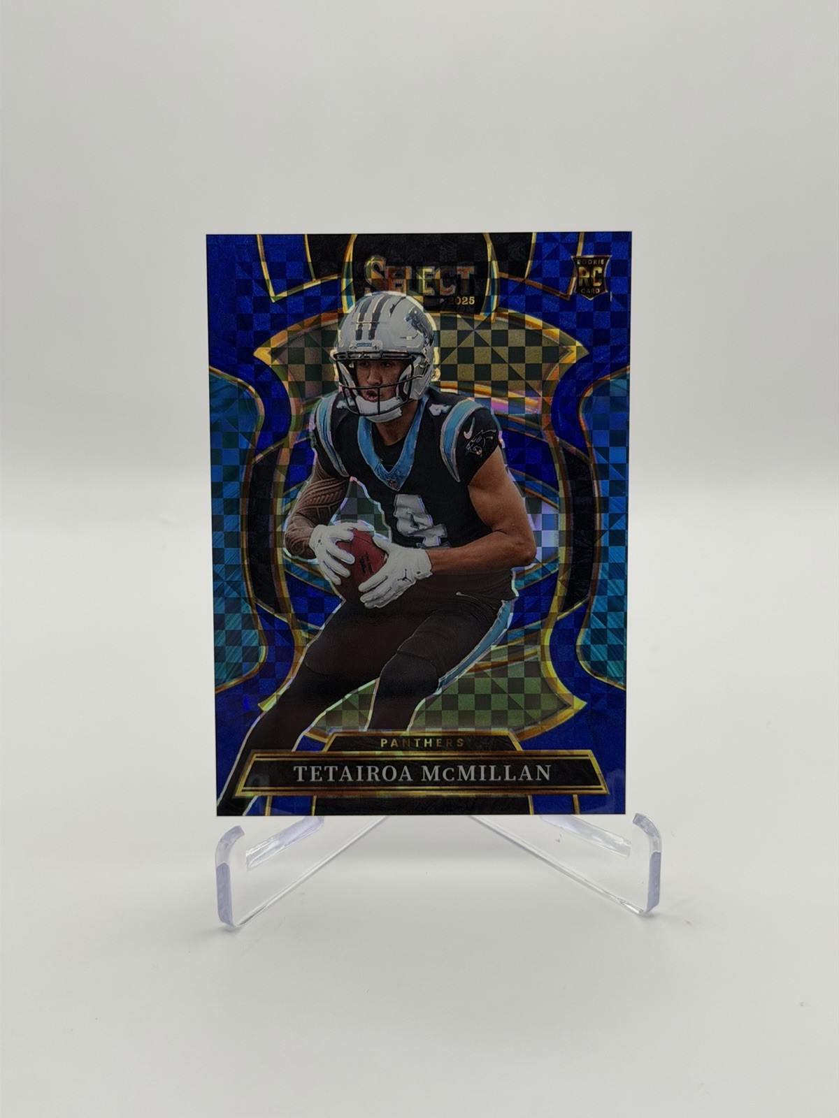 Tetairoa McMillan 2025 Select Rookie Blue Prizm /249 Panthers #44 Color-Match SP