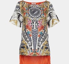Versace collection, Silk Fronted Top.  Iconic Baroque Print. BNWT, Size 40, UK 8