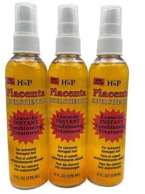 Hask Placenta Leave-In Conditioning Treatment Super 5 Fl Oz (Pack of 3) 