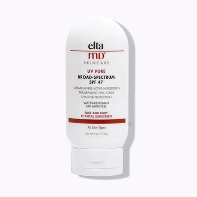 EltaMD UV Pure Broad Spectrum SPF 47, Face and Body Sunscreen - 4 oz (E574)