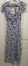 Size XXS Wild Fable Light Blue Floral Print Summer Dress