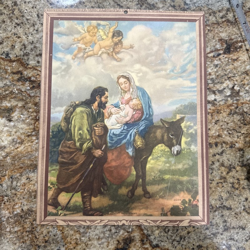 C.1930 Decorative Paper Directory "Convenient Phone Numbers" Flight Into Egypt