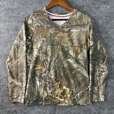 Hunting Shirt Women’s Medium V Neck Realtree Camo