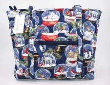Vera Bradley Small Vera Tote Bag in "Snow Globes" Pattern