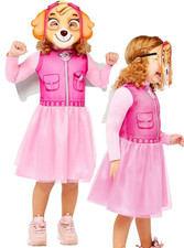 Paw Patrol Skye Costume Toddlers Kids Official Fancy Dress Outfit Age 3-6