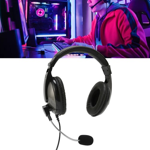 USB Gaming Headset Wire Control Adjustable Volume Gaming Headset With Mic For FY - Afbeelding 17 van 22