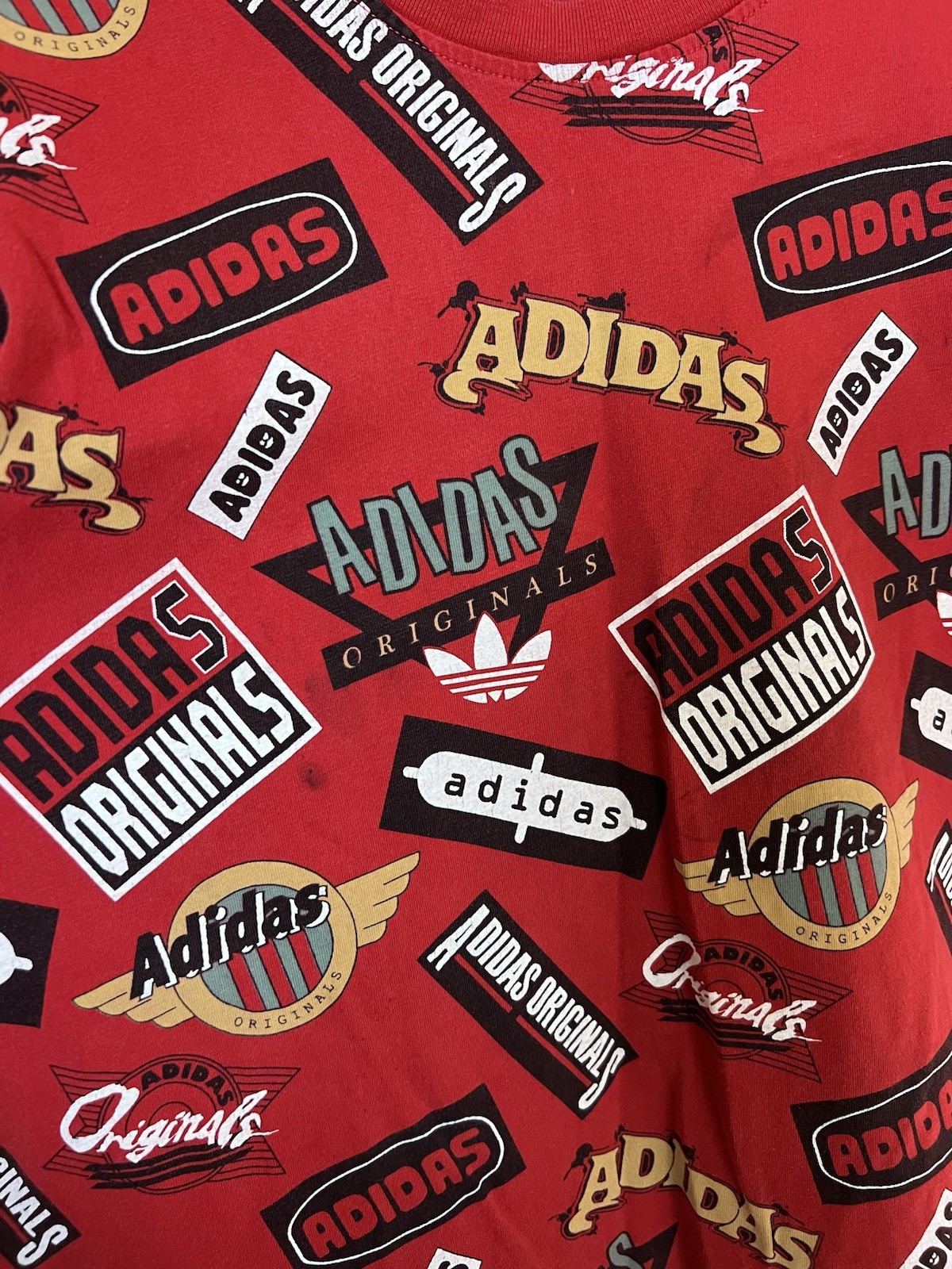 Rare Adidas / Nigo Japanese Collaboration, Red T-shirt with logos in size M image 2