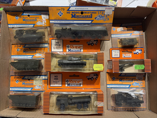 Roco Minitanks 1/87, lot of 15, All Mint in Box Free Shipping US lower ...