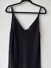 NEW LOOK - CROCHET MAXI DRESS - SIZE M - BLACK
