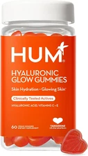 HUM Hyaluronic Glow Gummies - Hydrating Skin Supplement - 60 Count Expires 02/27