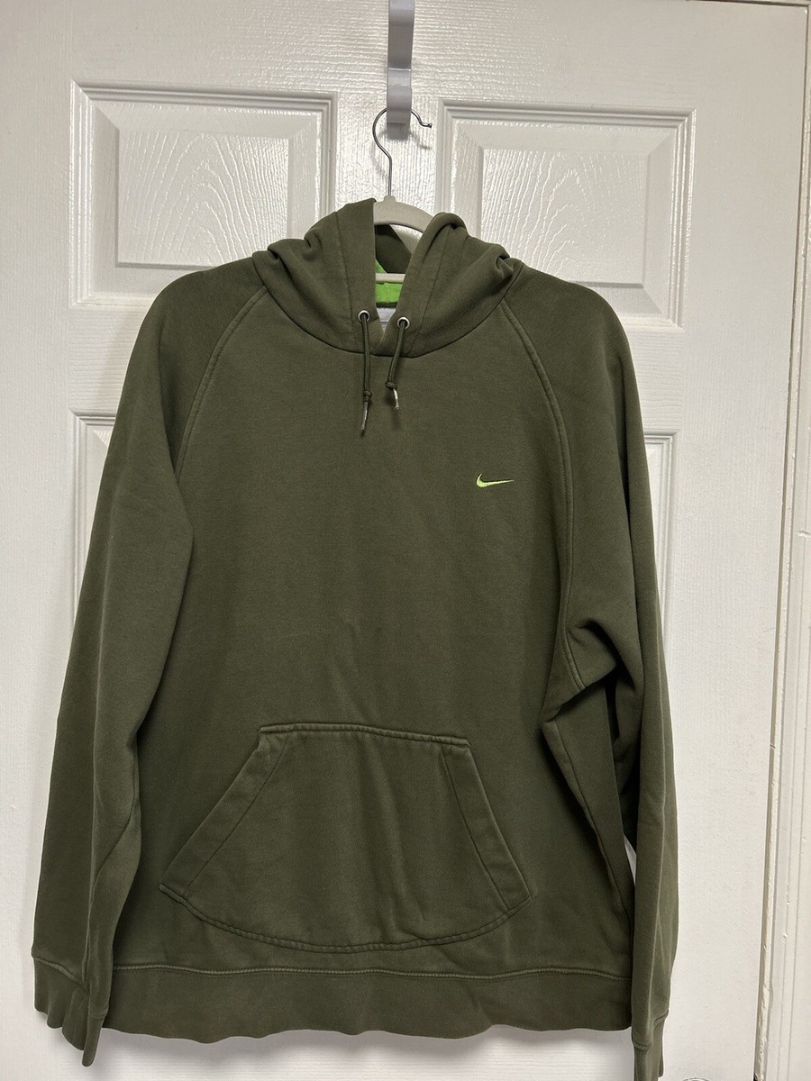 00s y2k NIKE ナイキ シベリアンパーカー ミリタリー XL カーキ Vintage Y2K Nike Olive Green Hoodie Sweatshirt Large Embroidered