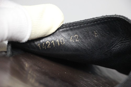 GUCCI Vintage Black GG Monogram Canvas Leather Flip Flops Sandal Mens Size 42 - Picture 14 of 16