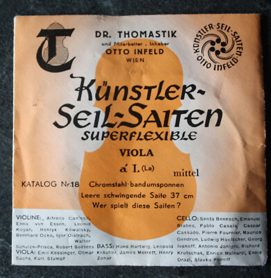 Dr. THOMASTIK Infeld Künstler-Seil-Saiten, Viola a I. La, mittel, 37 cm