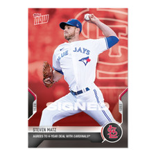 21 Topps Now OS-46 STEVEN MATZ - STL LOUIS CARDINALS FREE AGENT SIGNING PR 322 