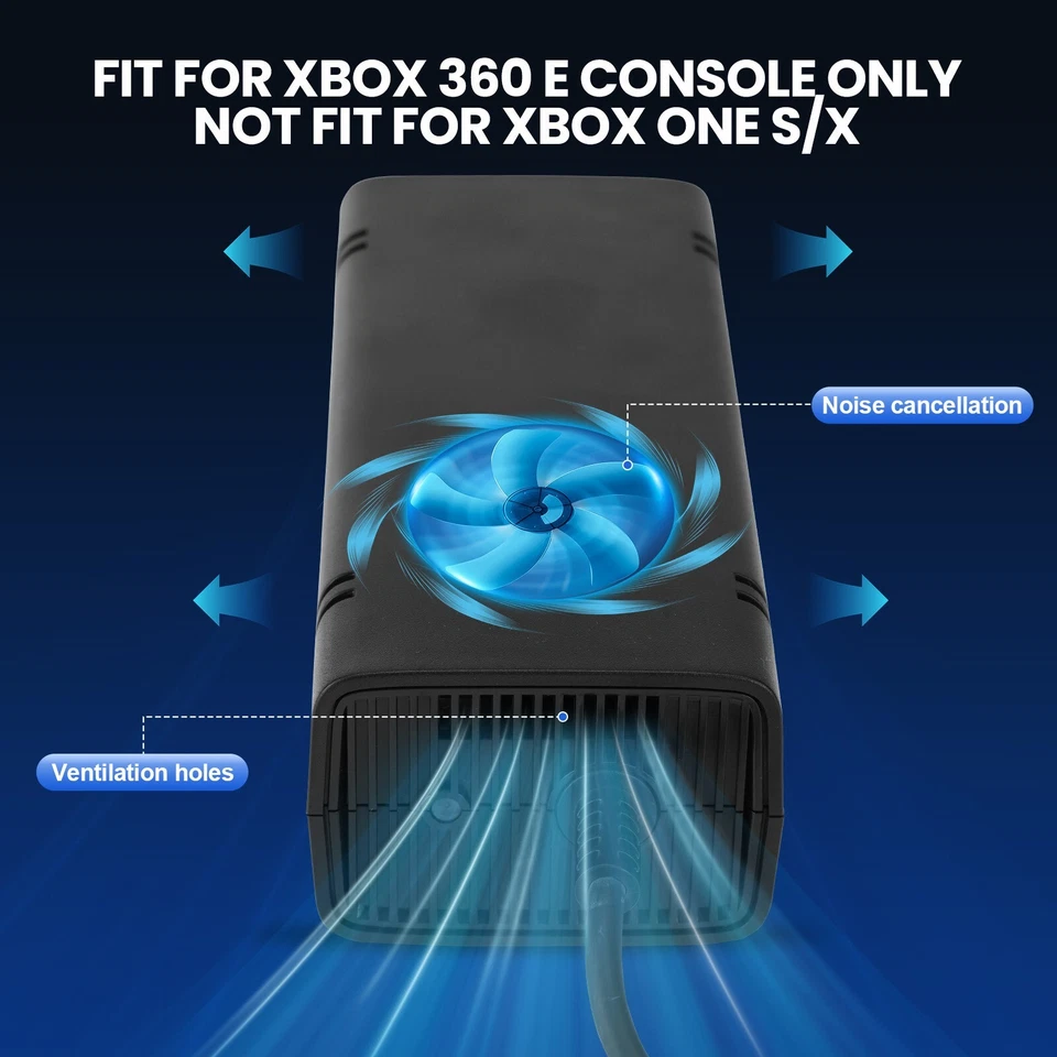 AC Power Supply Brick Charger Adapter Cable Cord for Microsoft Xbox 360 E System - Image 4 of 4