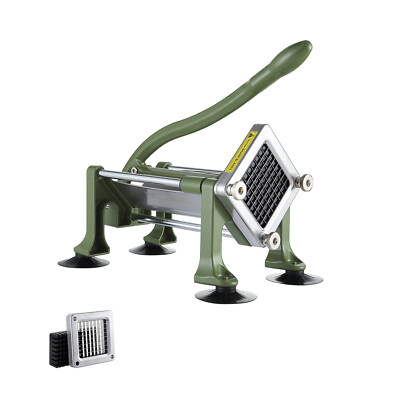 French Fry Cutter Stainless Steel Potato Vegetable Slicer Chopper w/ Blades