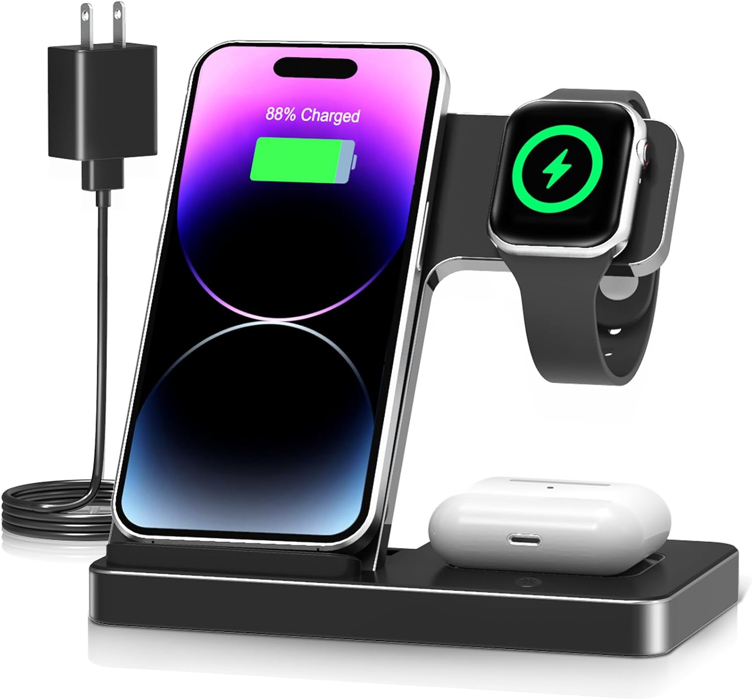 3-in-1 Wireless Charging Stand for iPhone & Multiple Devices-image