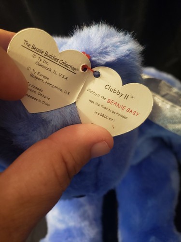 New with tags Rare 1999 clubby 2 beanie baby purple, soft - Picture 7 of 10