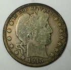 1915-D Silver Barber Half Dollar VG