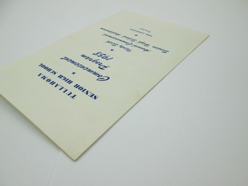 Vintage 1958 Tullahoma Senior High School Commencement Program Bacclaureate - Picture 4 of 8