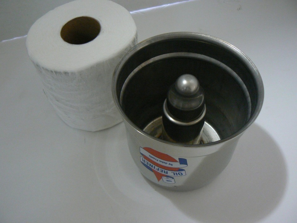 Universal Refiner by John Frantz Toilet Paper Oil Filter with mounting