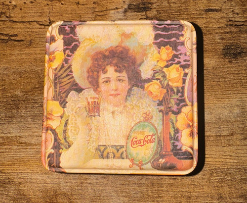 Vintage Coca Cola Victorian Style 3.5" Collectible Tin RARE FREE SHIPPING