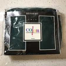 Color Classics By Stevens Twin Dust Ruffle Bed Skirt HUNTER GREEN