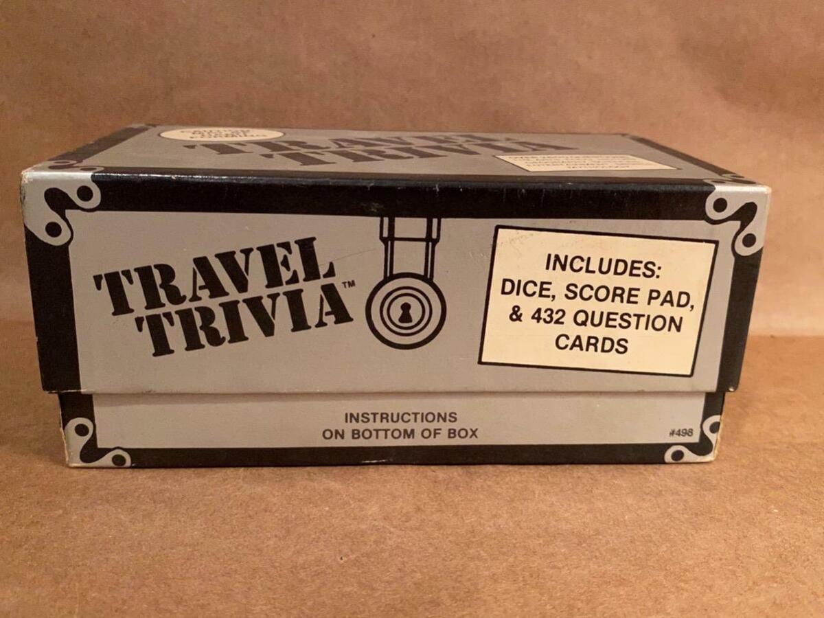 Vintage TRAVEL TRIVIA Game by Whitehall Games World-wide Questions