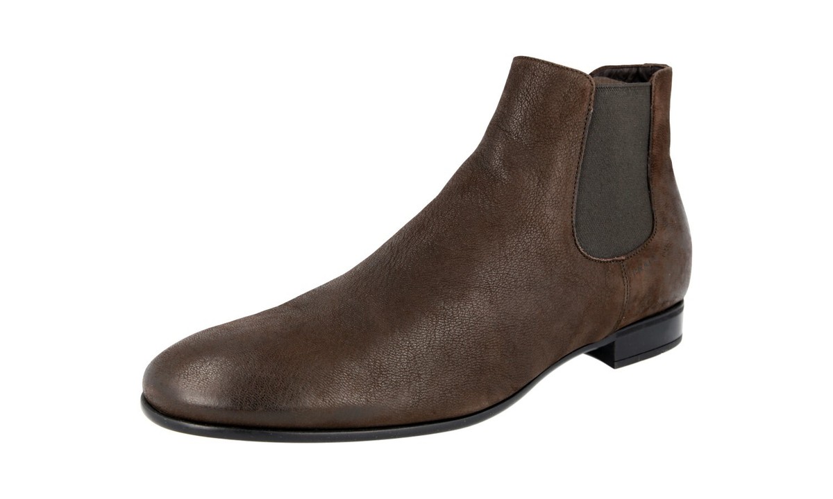 PRADA Men’s 2T2723 Brown Leather Chelsea Boots LUXURY PRADA CHELSEA BOOTS SHOES 2T2723 BROWN LEATHER NEW | eBay main image 2