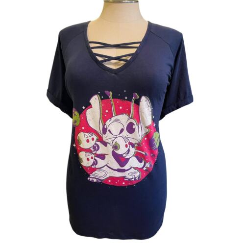 Torrid 5 (5X 28) Disney Lilo and Stitch Strappy Neck Classic Fit Graphic T Shirt