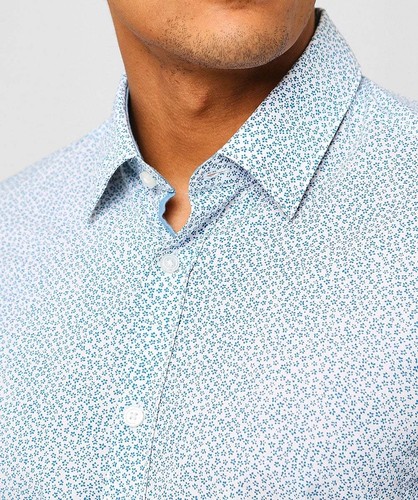 NWT Hugo Boss Black Label Long Sleeves Floral Printed Button-Front Shirt - Picture 4 of 12